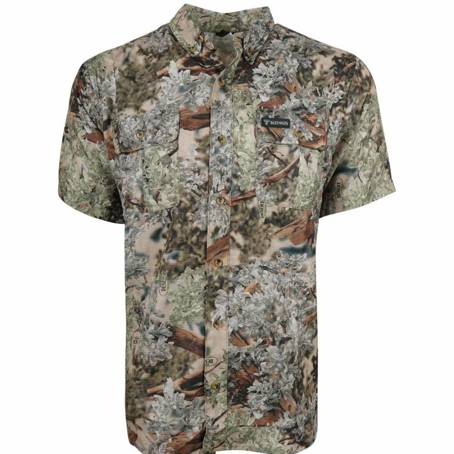 Base & Mid Layers * | King'S Camo Hunter Safari Short Sleeve Shirt