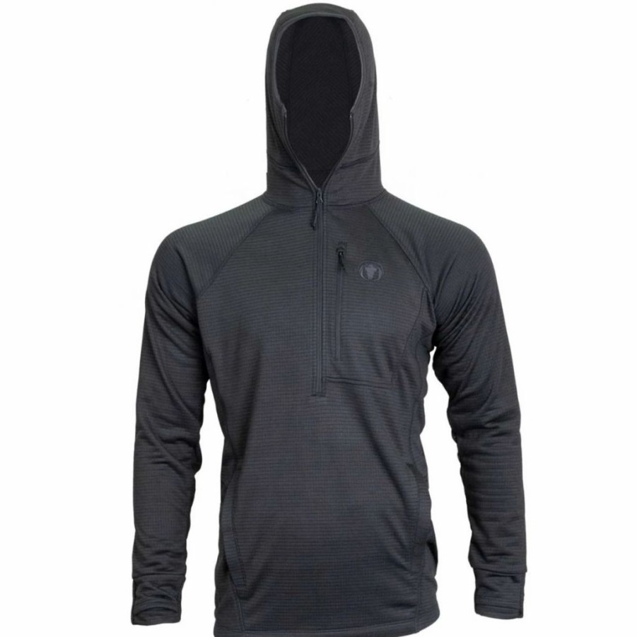 Base & Mid Layers * | Blackovis Timber Creek Performance Grid Fleece 1/4 Zip Hoodie