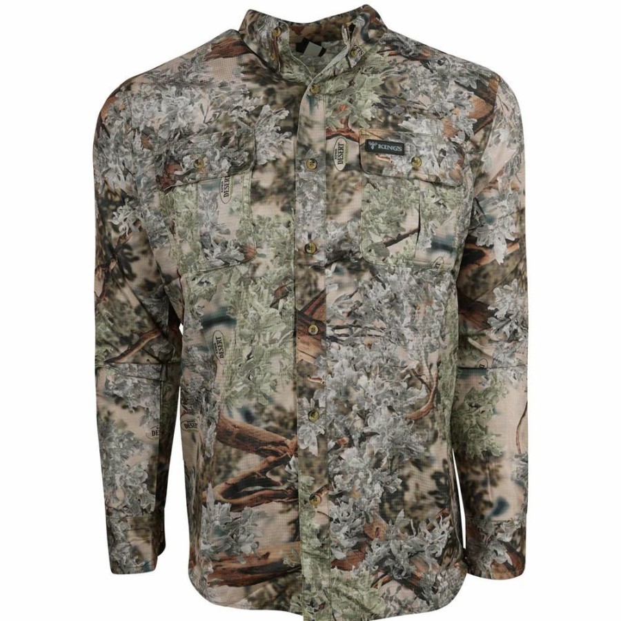 Base & Mid Layers * | King'S Camo Hunter Safari Long Sleeve Shirt